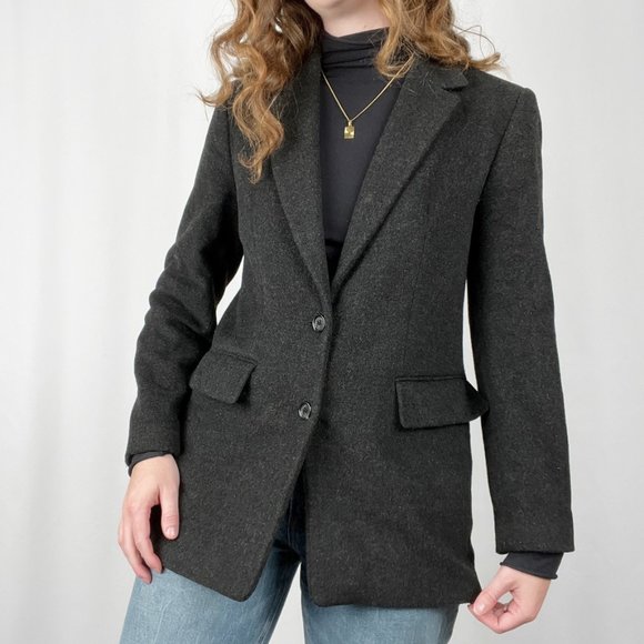 J.Crew Wool Peacoat Blazer Jacket Trench Coat Long Capsule Collection Preppy - Picture 1 of 6